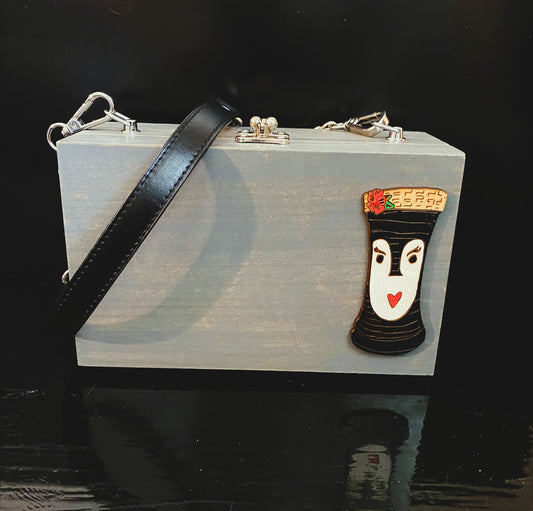 Box Purse Grey Tiki Bobette